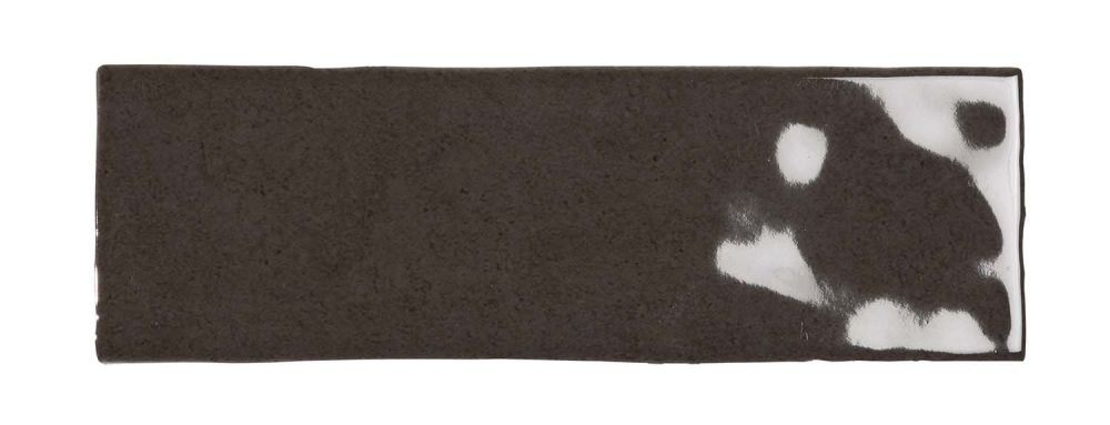 Napoli Negro Gloss Porcelain Brick Tile 200x65mm