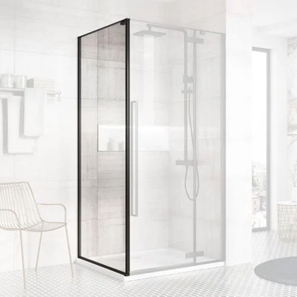 Taylor Black Shower Side Panel 800mm
