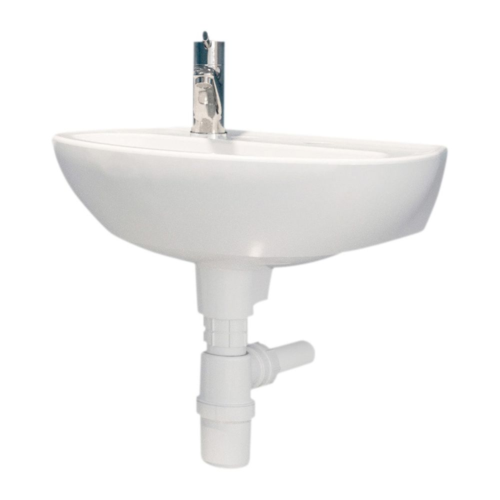 Complete Doc M Accessible Toilet and Basin Pack with White Grab Rails