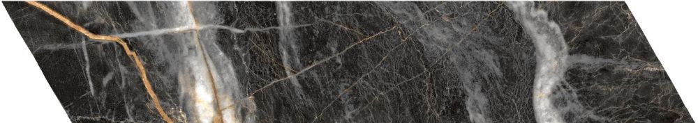 Salerno Black Matt Marble Chevron Tile 80x400mm