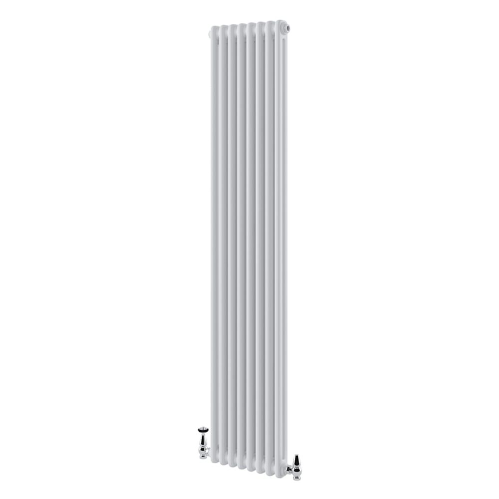 Upton White Double Vertical Column Radiator 1800x380mm