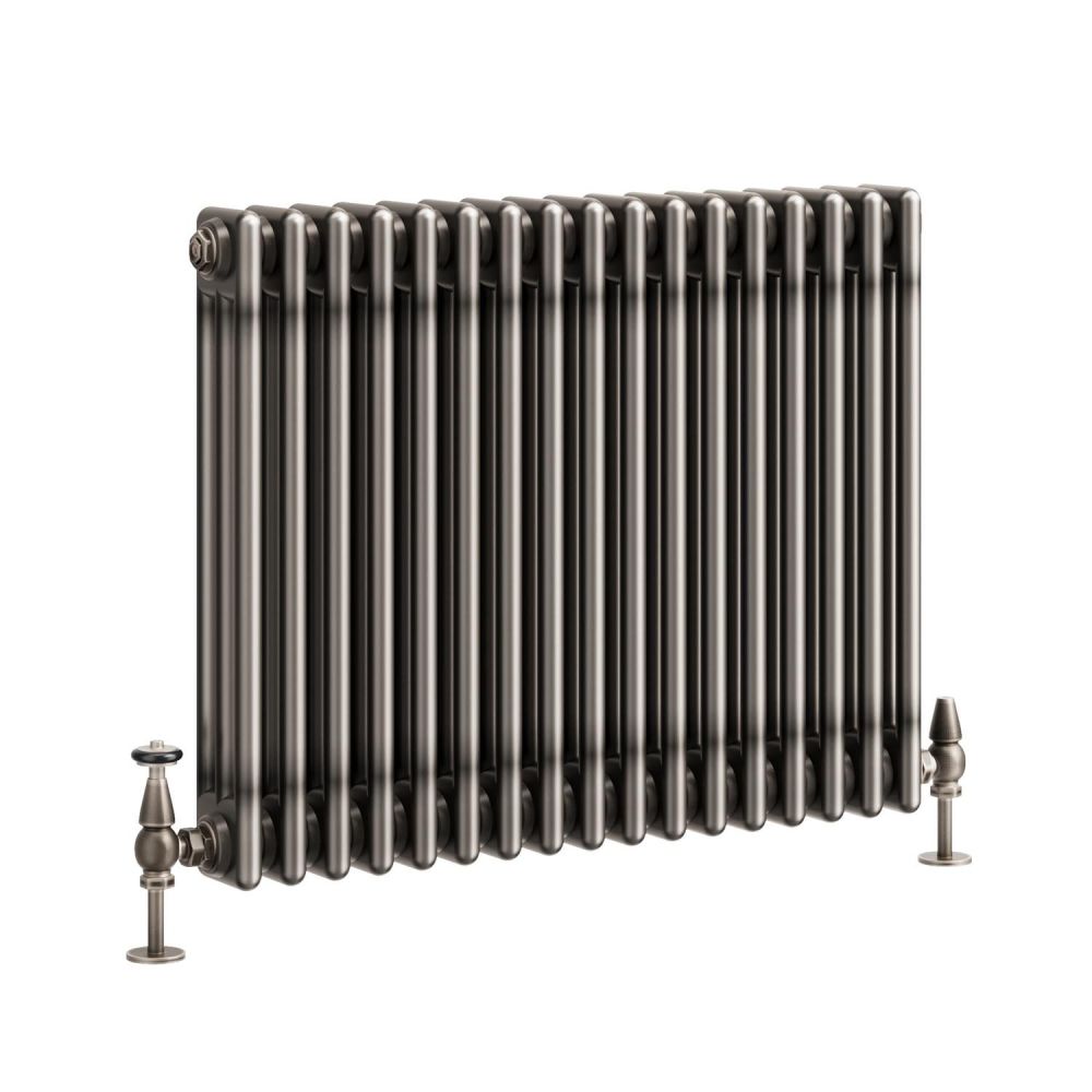 Clement Raw Metal Triple Horizontal Column Radiator - 600x785mm