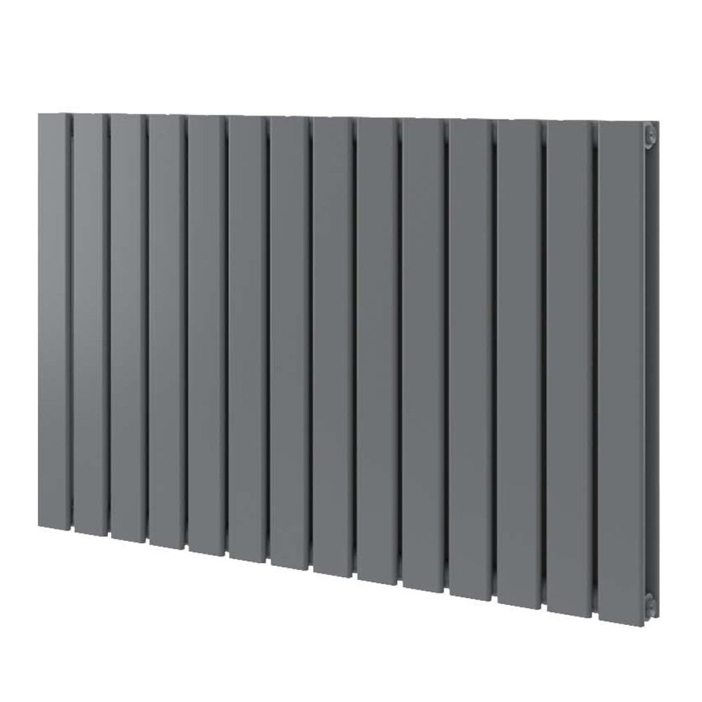Perth Grey Double Vertical Flat Panel Radiator 600x952mm