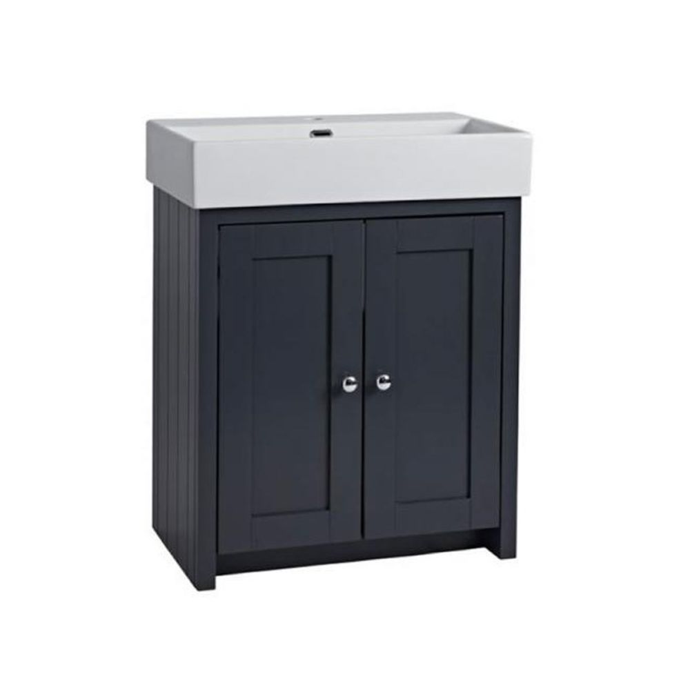 Tavistock Lansdown Dark Grey Floor Standing Vanity Unit with Basin 700mm