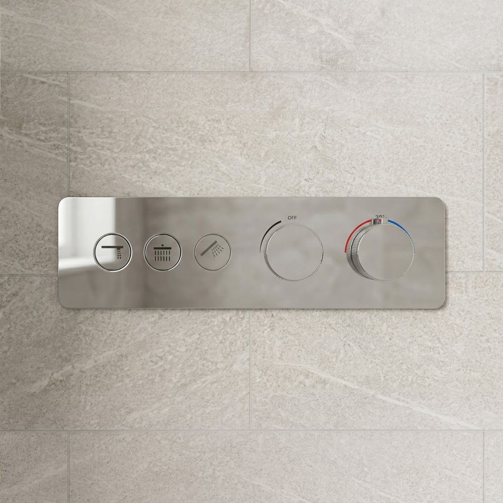 Coach Chrome Thermostatic Triple Outlet Concealed Valve