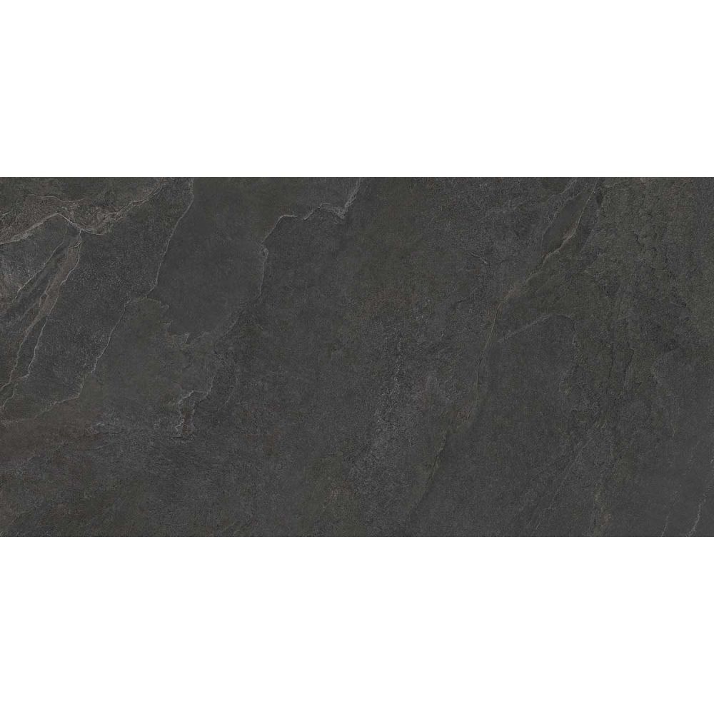 Angelo Black Stone Effect Porcelain Tile 298x598mm