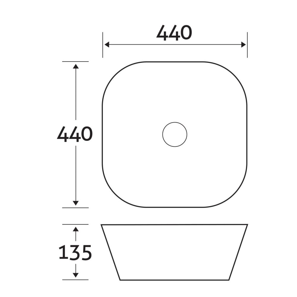 Accadia Countertop Ceramic Basin spec
