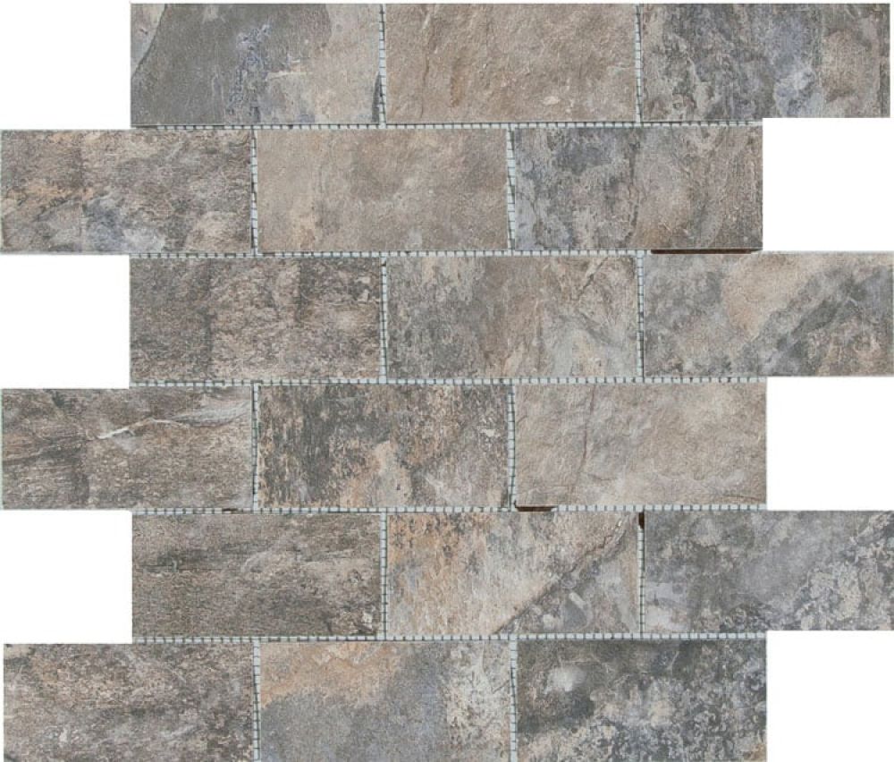 Arans Grey Stone Mosaic Tile 330x330mm