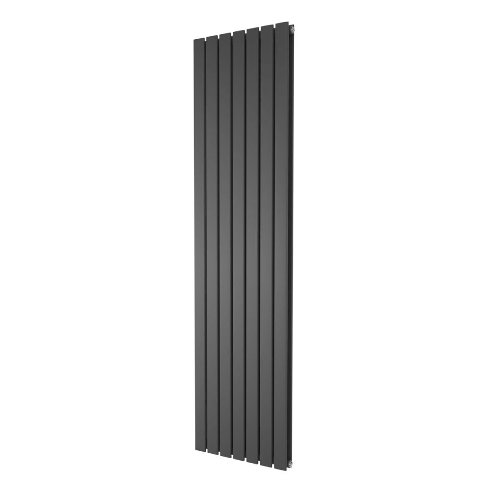 Perth Grey Double Vertical Flat Panel Radiator 1200x476mm