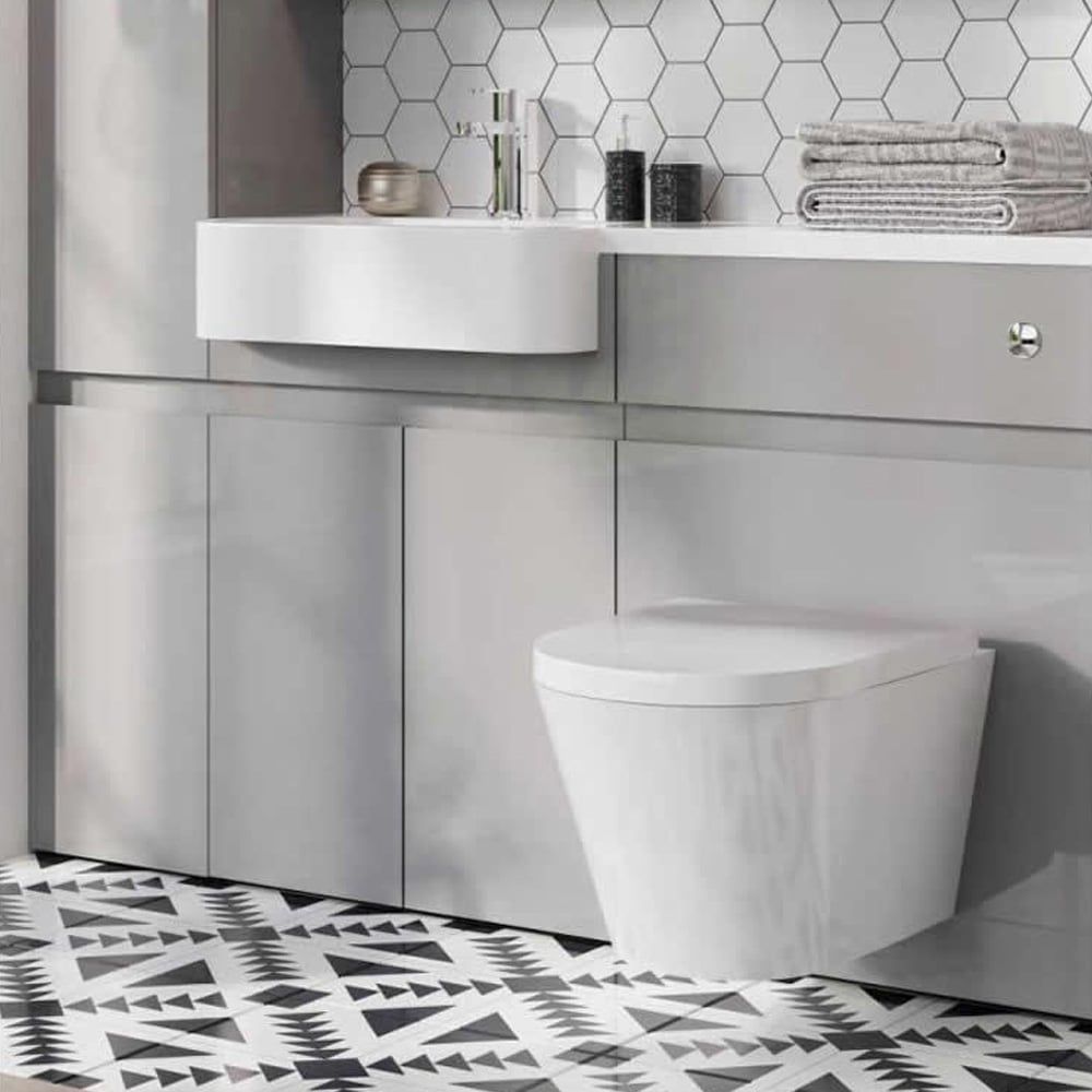 Britton Sphere Rimless Wall Hung Toilet with Soft Close Seat