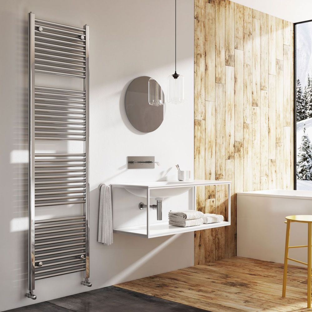Neptune Chrome Heated Towel Rail 1800x400mm