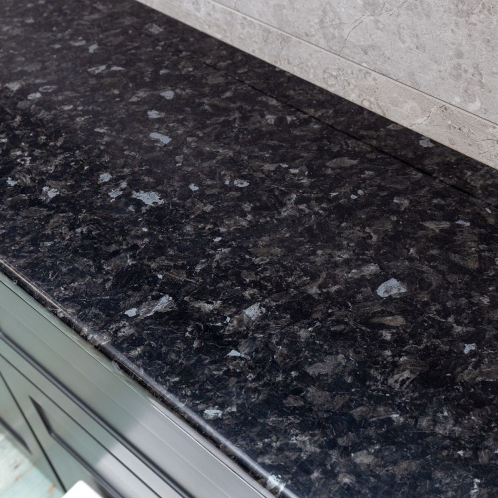 Surrey Fitted Furniture Solid Surface Night Black Worktop 1544mm