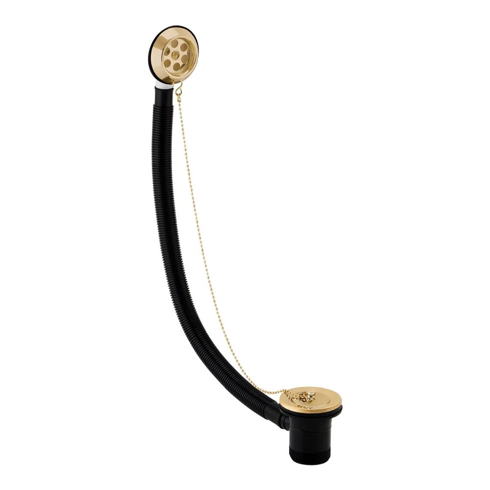 Brushed Gold Plug and Chain Bath Waste