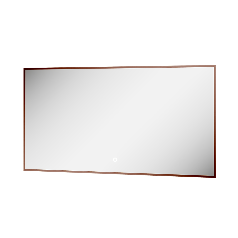 Rione Bronze Rectangular Backlit LED Heated Mirror 850x550mm