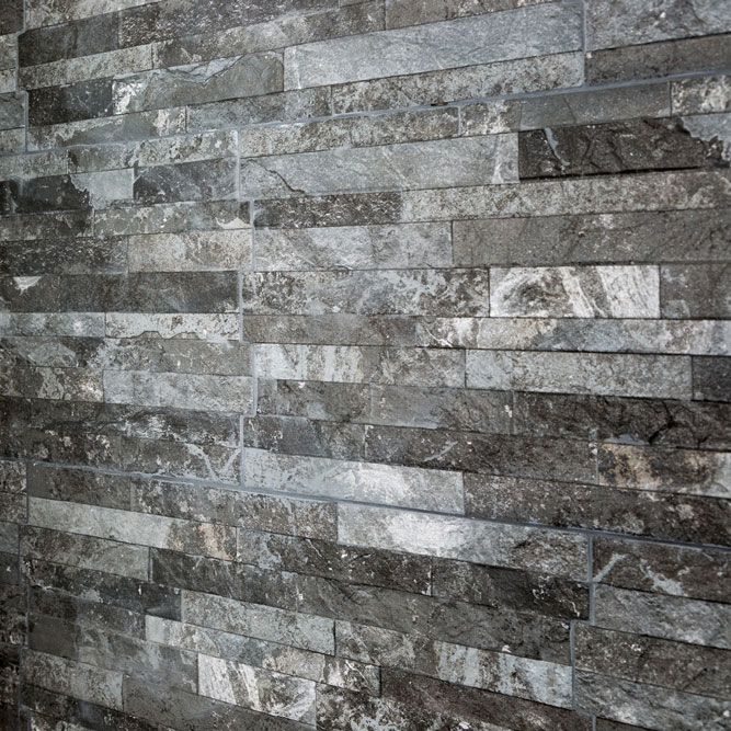 Dark Brick Split Faced Porcelain Tile