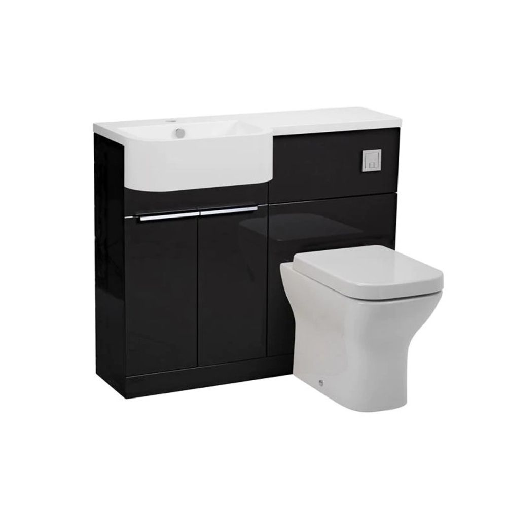Tavistock Match Gloss Clay Left Hand Combination Vanity Basin & WC Unit 1000mm