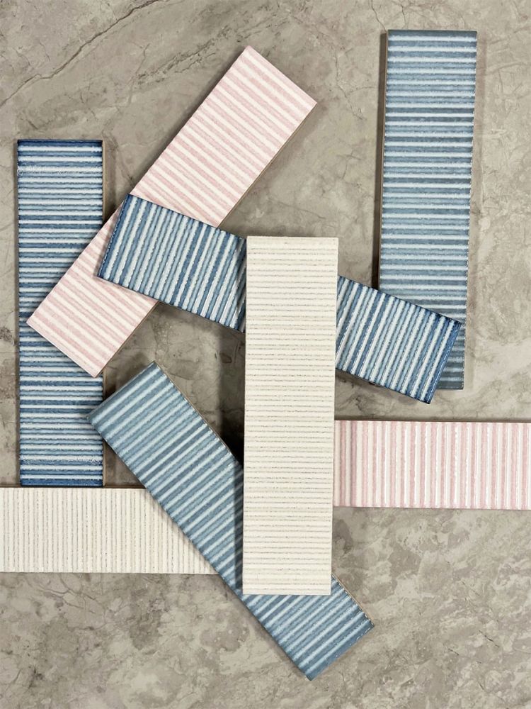 Canillo Blue Gloss Ceramic Brick Tile 300x75mm