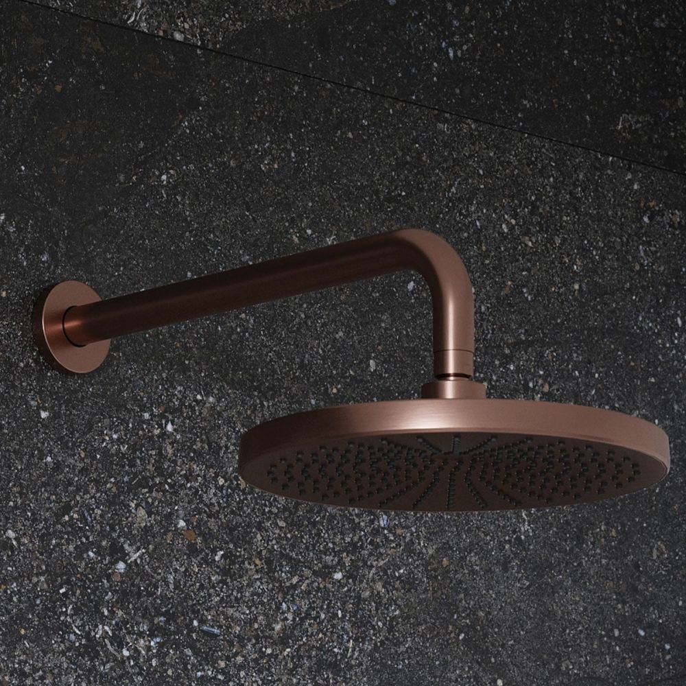Moray Satin Bronze Round Shower Arm