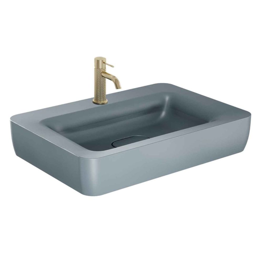 Micheli Matt Grey Wall Hung Basin 700mm