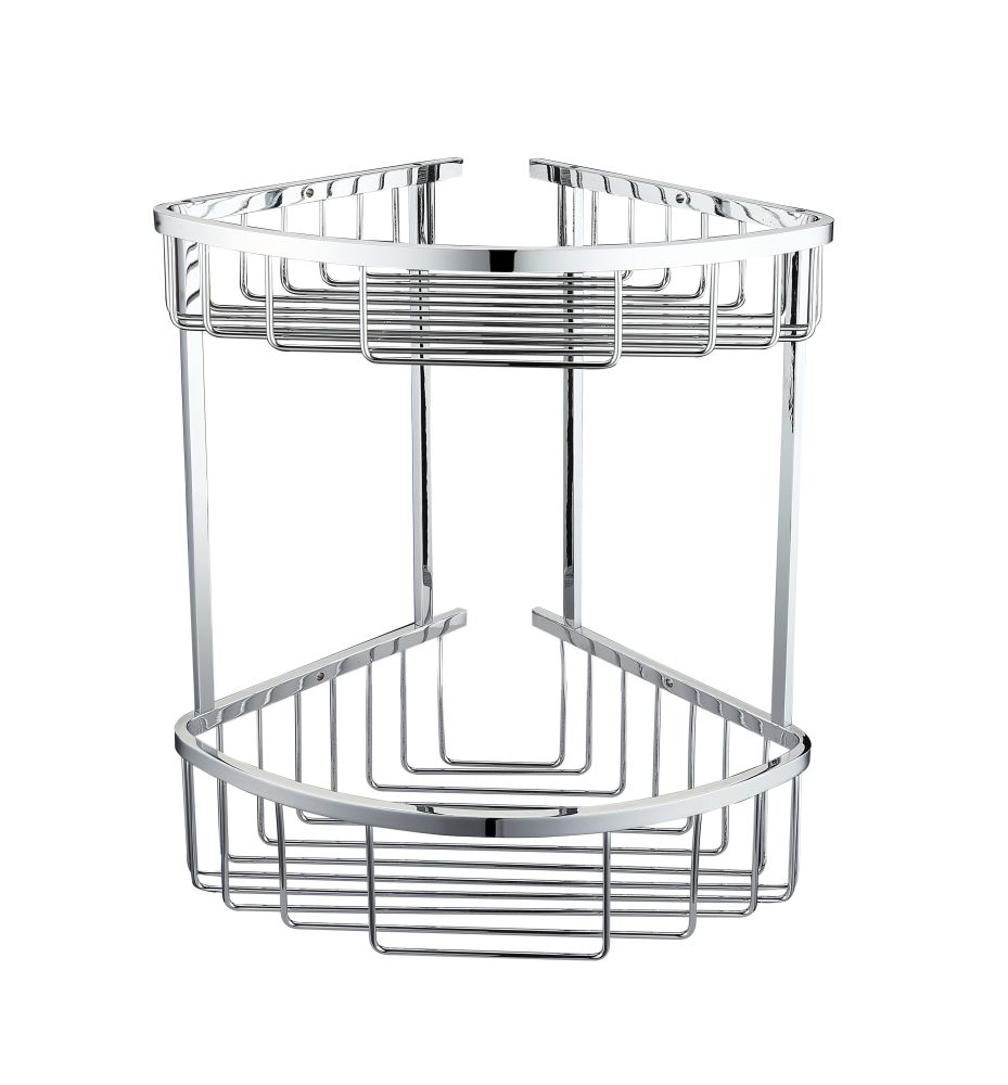 Chrome Double Corner Shower Basket