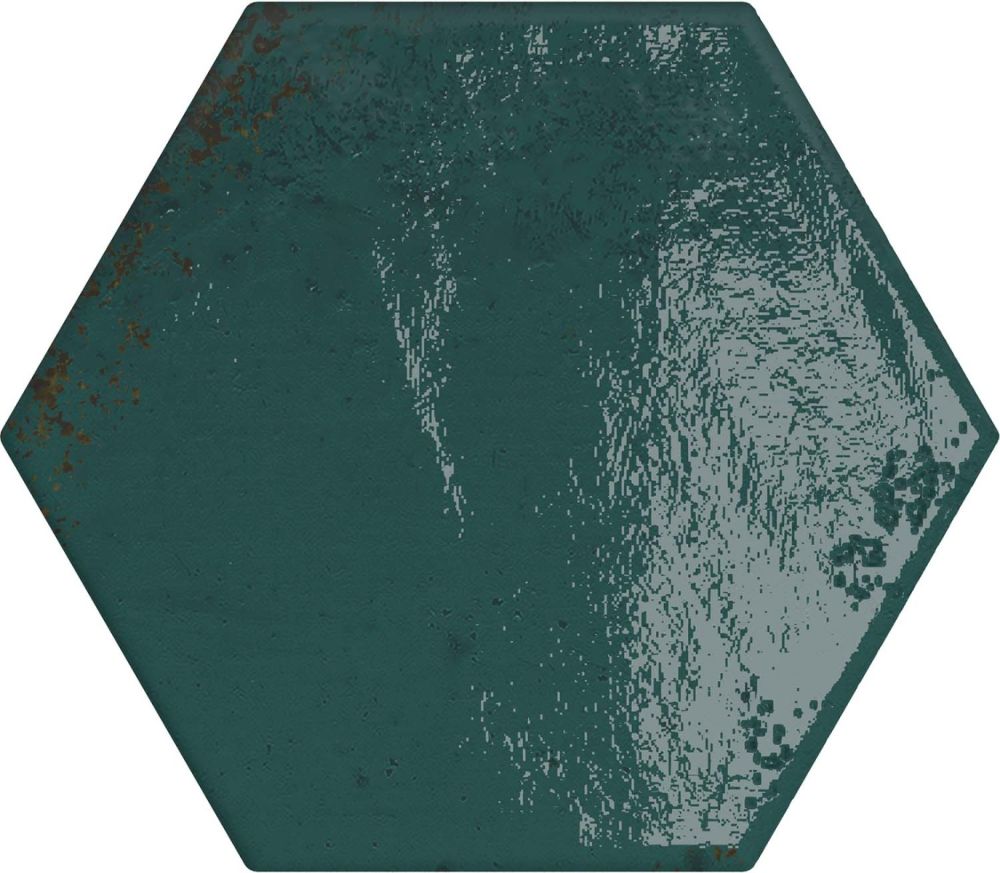 Bergamo Blue Porcelain Hexagon Tile 150x130mm