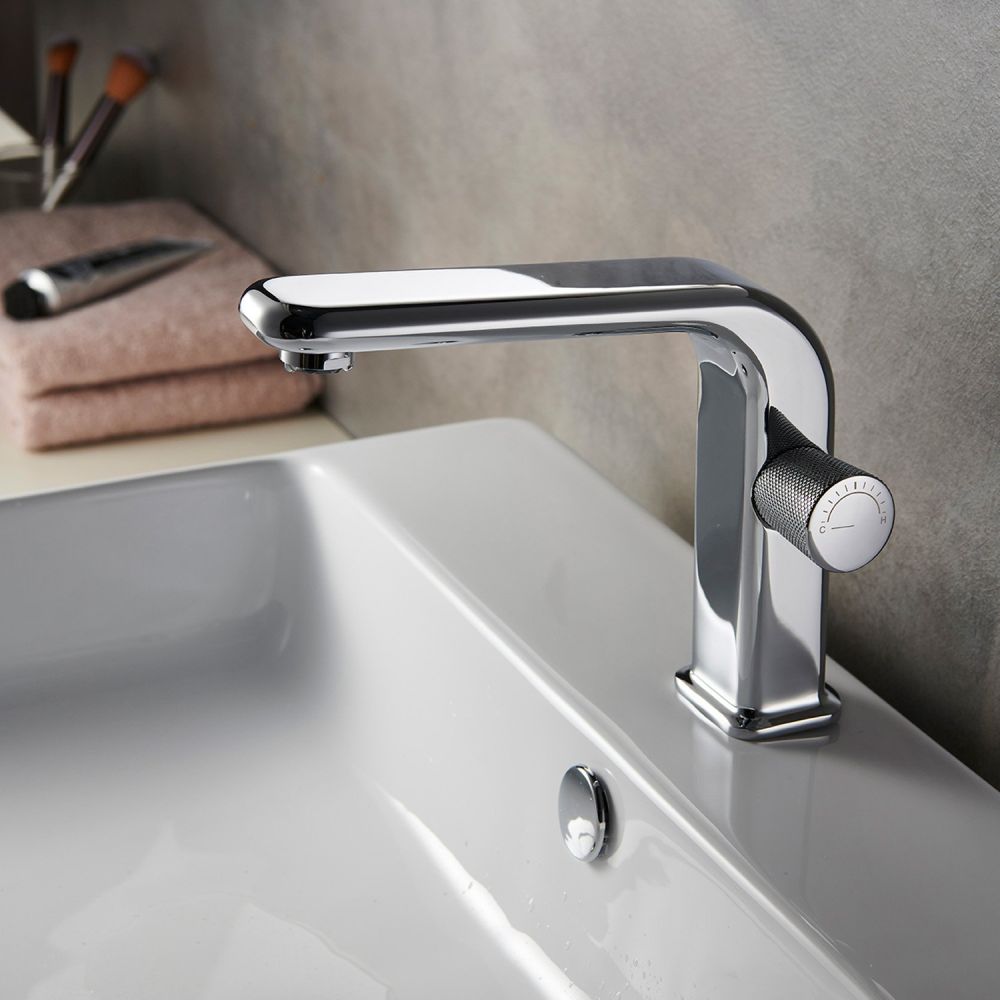 Angled side view of the Manisa Chrome Basin Mono Tap