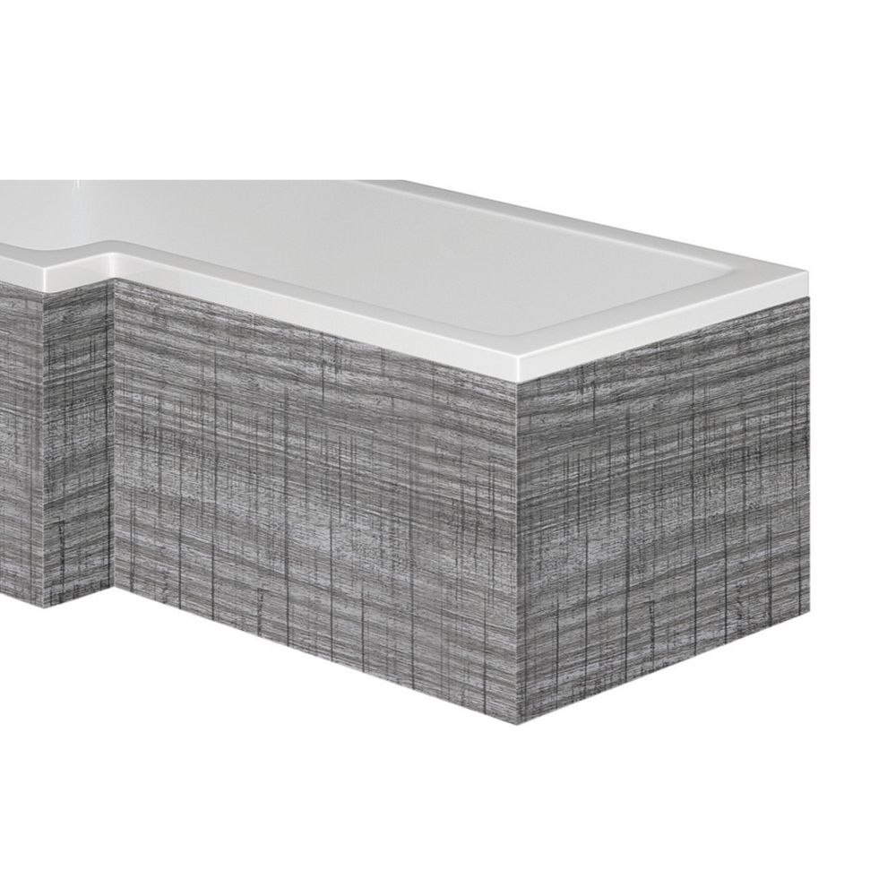 Grey Ash L-Shape End Bath Panel 700mm
