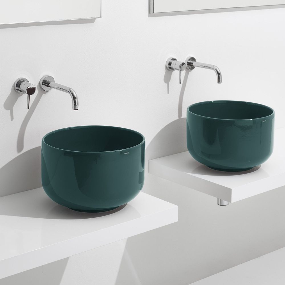 Verity Menta Gloss Round Countertop Basin