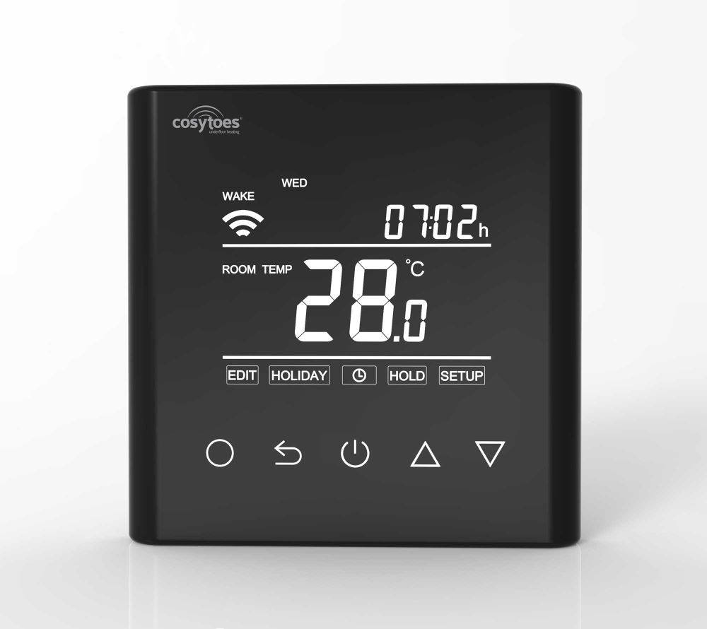 Curve Black Wi-Fi Touchscreen Thermostat