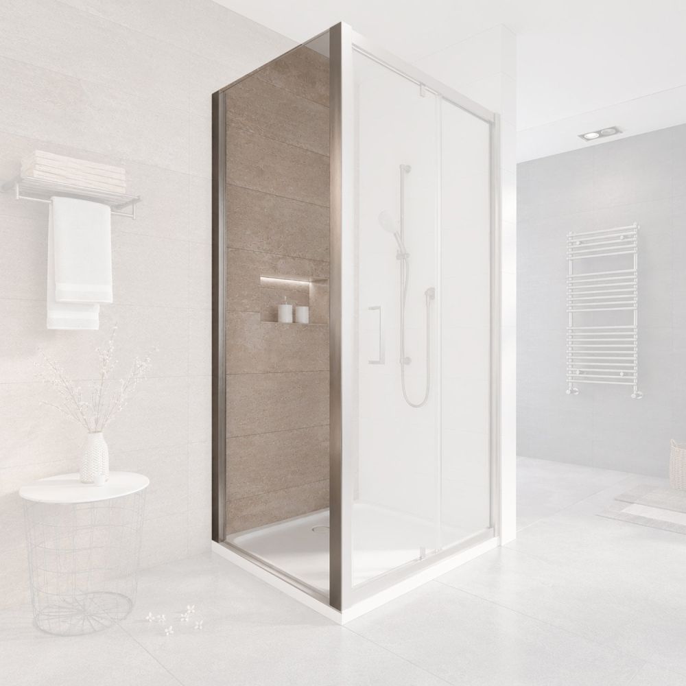 Fabio Brushed Nickel Shower Side Panel