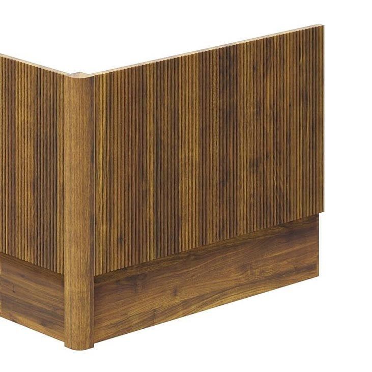 Wish Ribbed End Bath Panel in Walnut