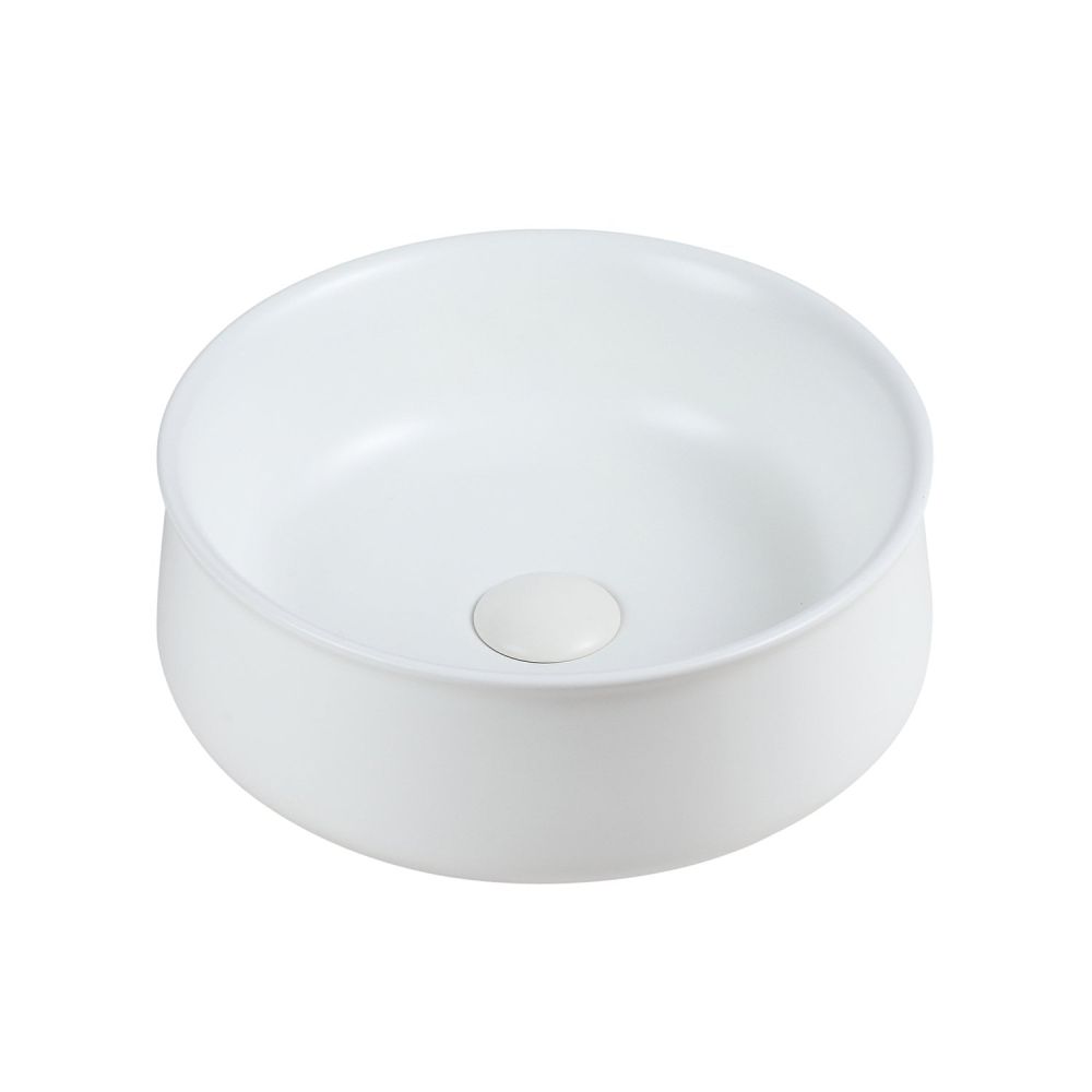 Celeste White Round Countertop Ceramic Basin