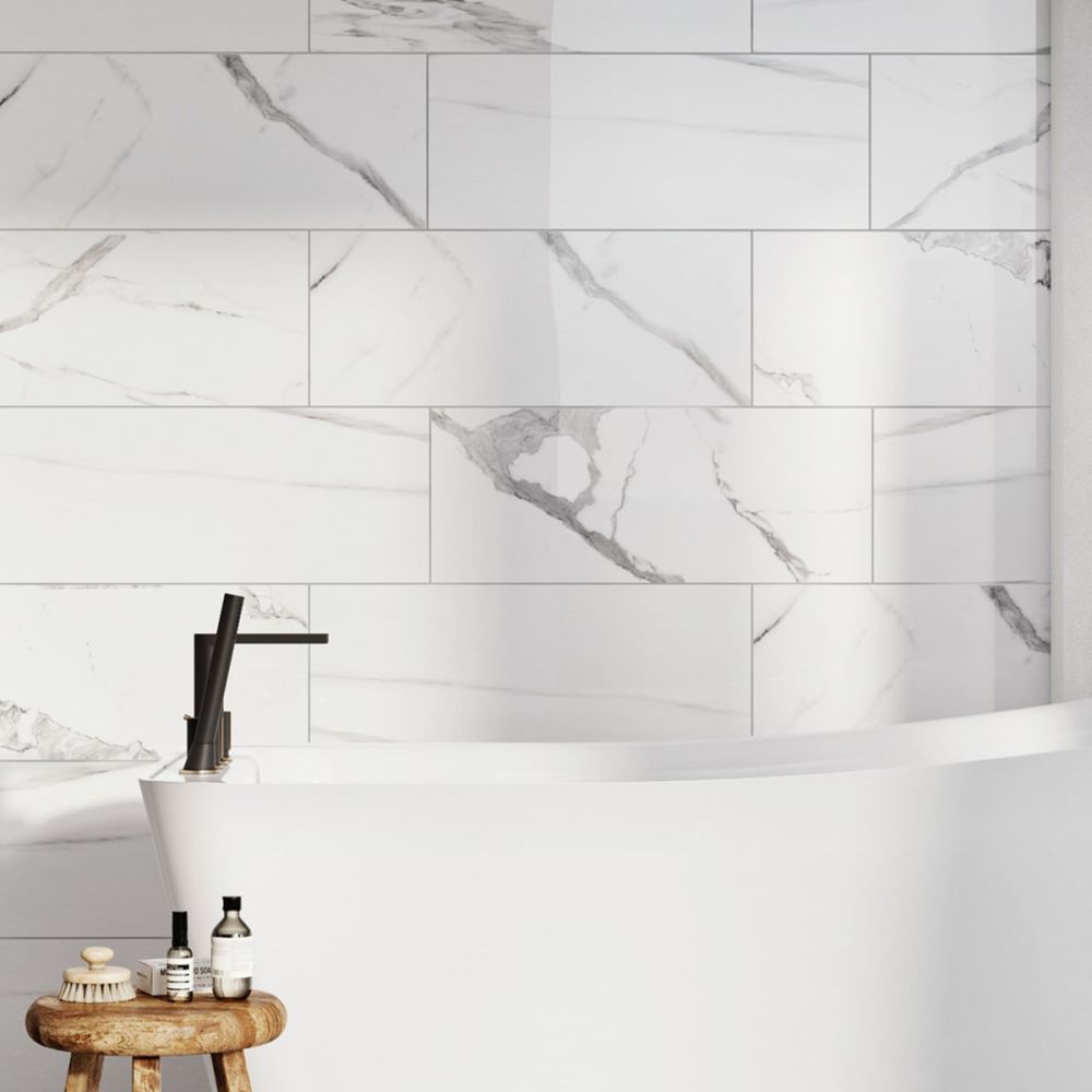 Scalpello Marble Ceramic Gloss Tile 250x750mm