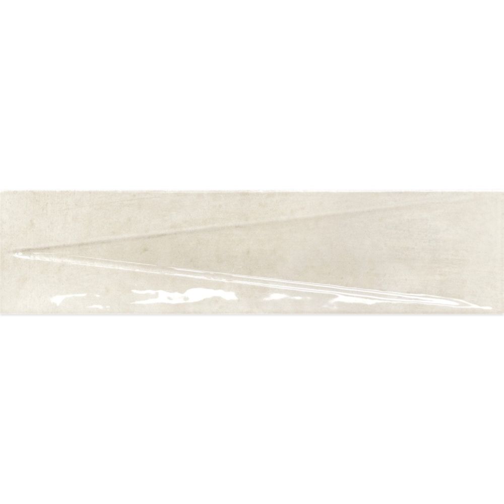 Babylon Sand Gloss Ceramic Decor Brick Tile 246x60mm