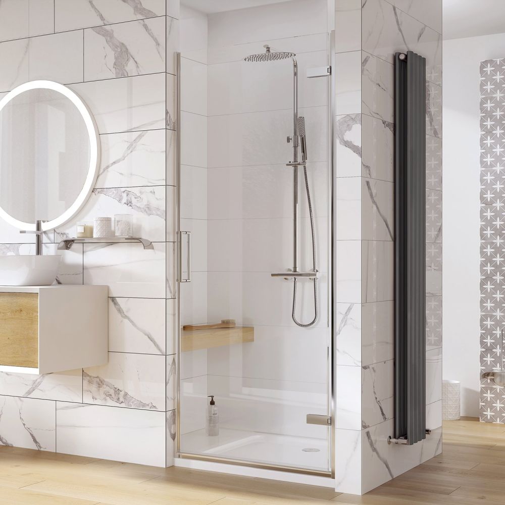 Lanka Chrome Hinged Shower Door