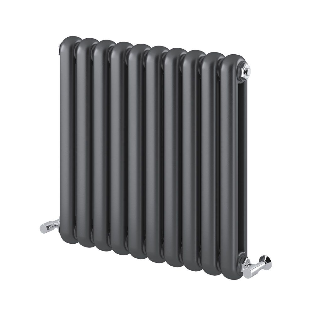Etam Grey Horizontal Column Radiator 600x622mm
