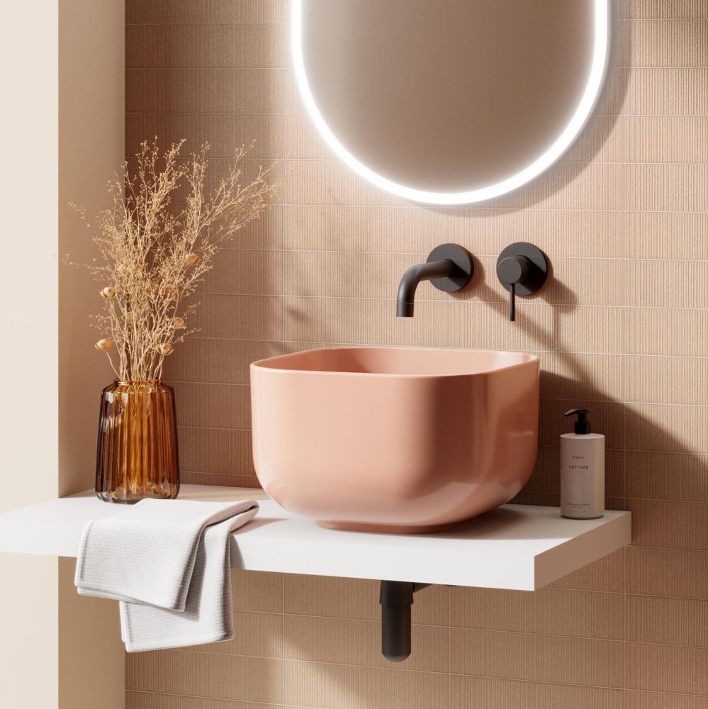 Micheli Gloss Carmello Square Countertop Basin