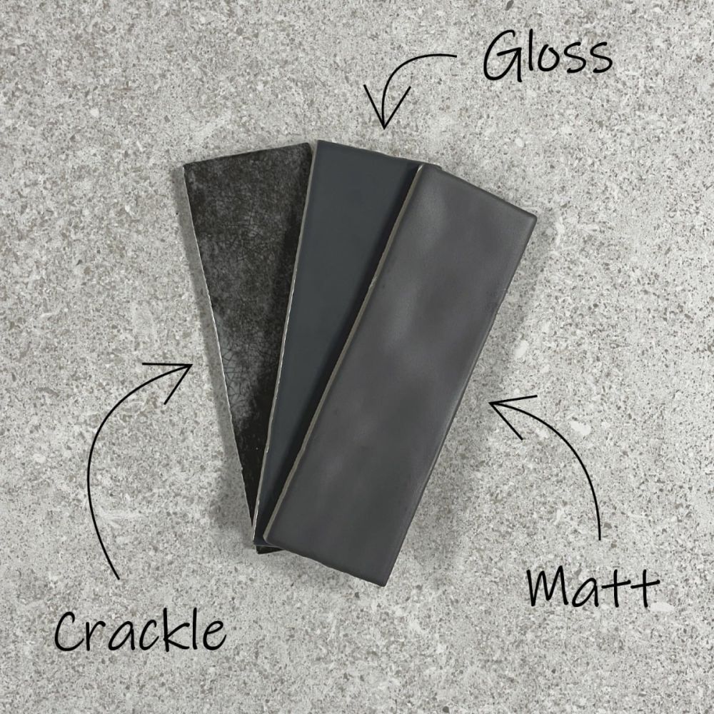 Borneo Graphite Matt Porcelain Tile 65x200mm