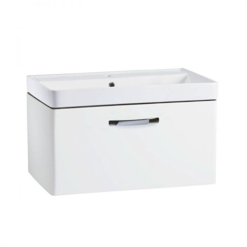 Tavistock Compass White Wall Hung Vanity Unit with Ceramic Basin 800mm