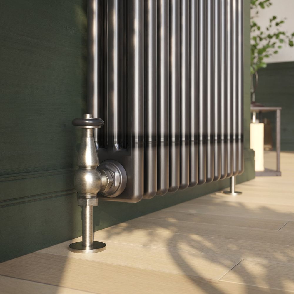 Clement Raw Metal Triple Column Radiator Close Up