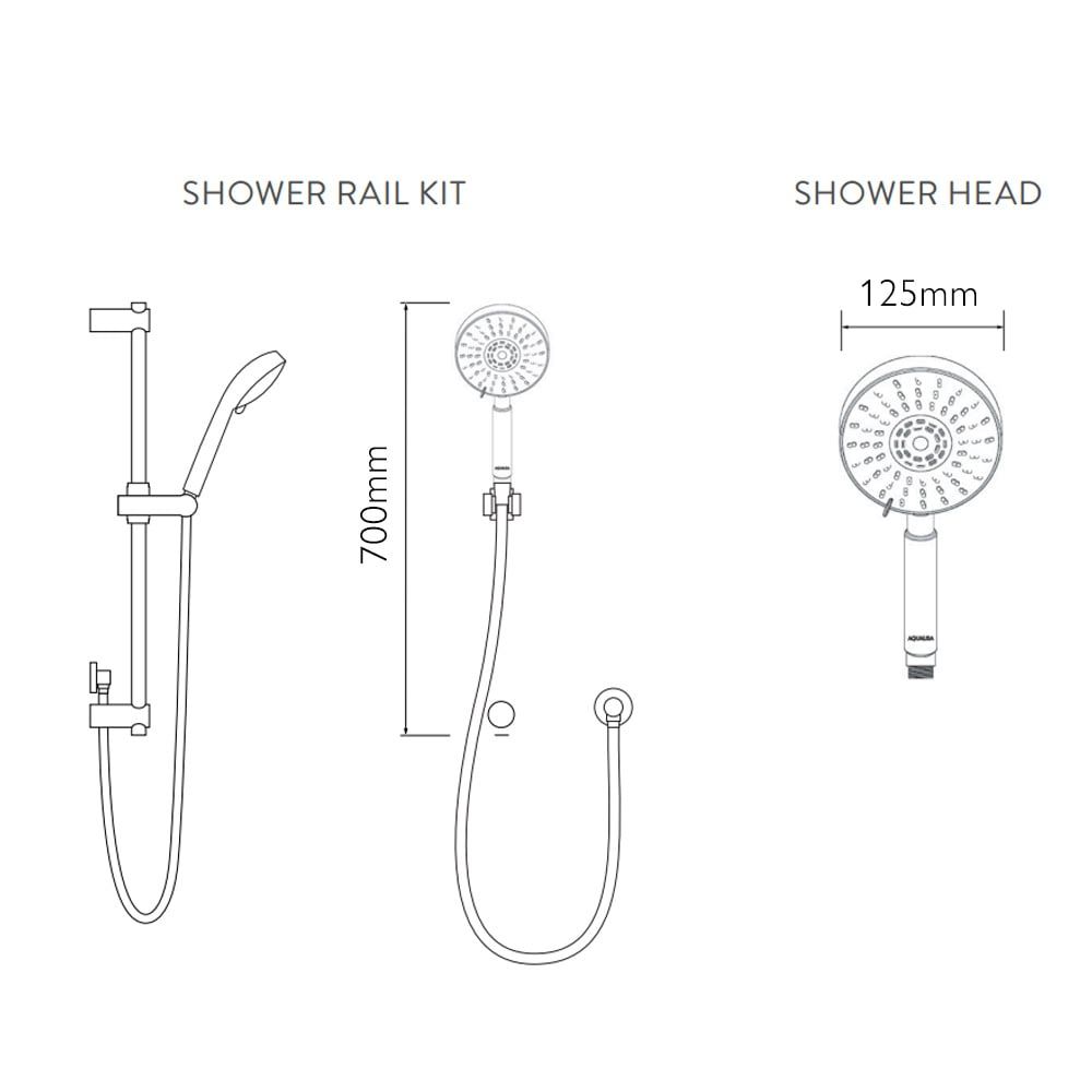 Aqualisa Hugo Smart Digital Shower Exposed with Adjustable & Fixed Ceiling Head HP/Combi
