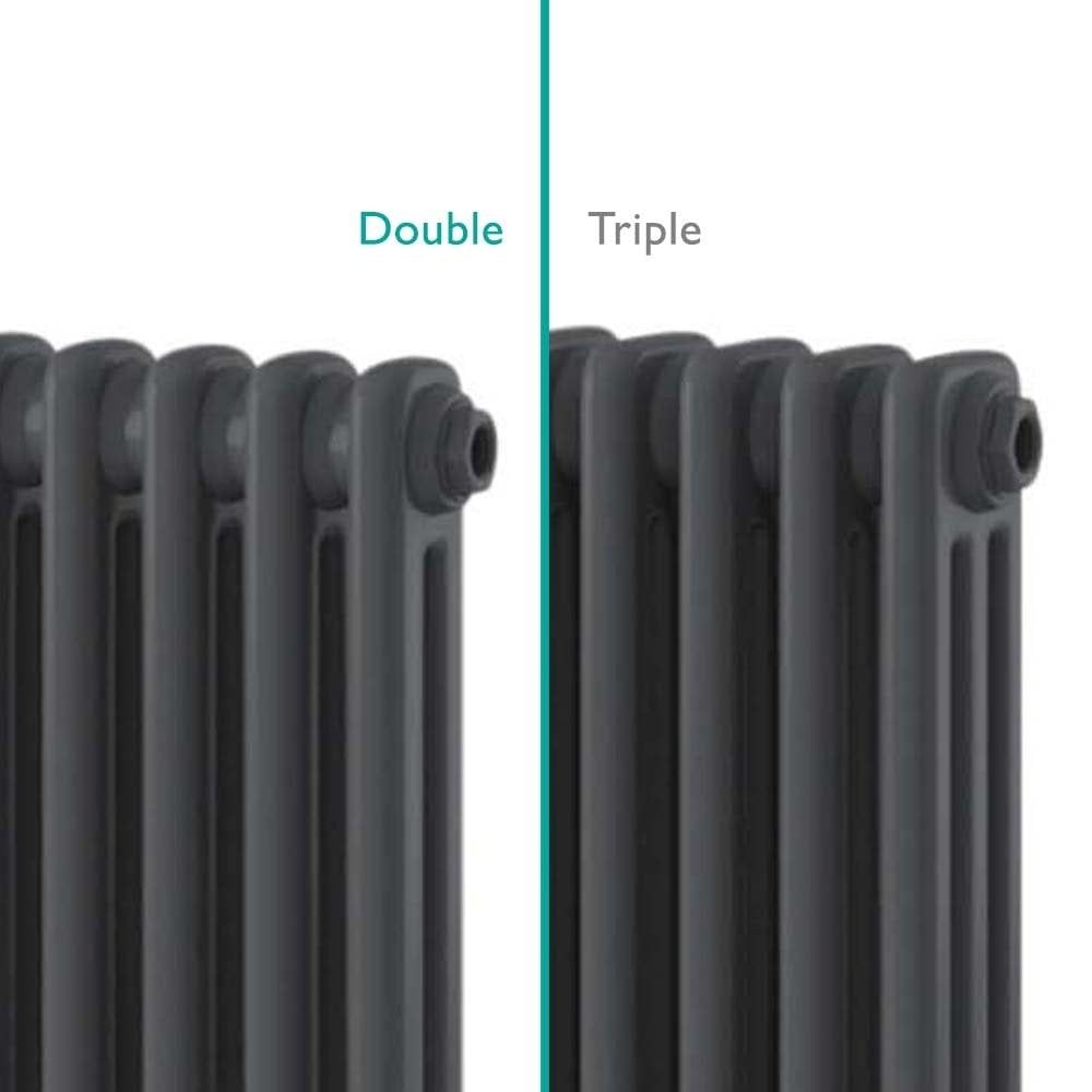 Upton Grey Double Vertical Column Radiator 1800x470mm
