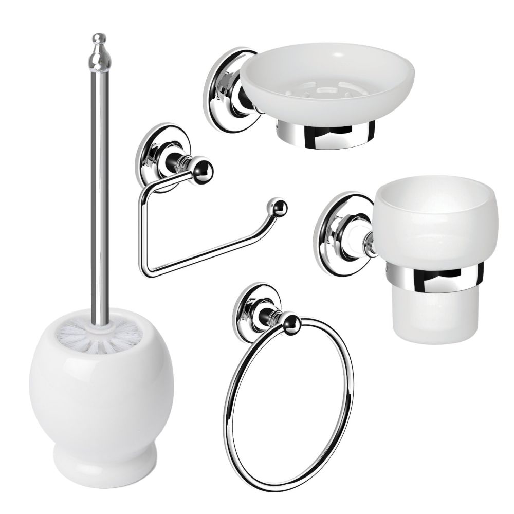 Cambridge Chrome 5-Piece Bathroom Accessory Set