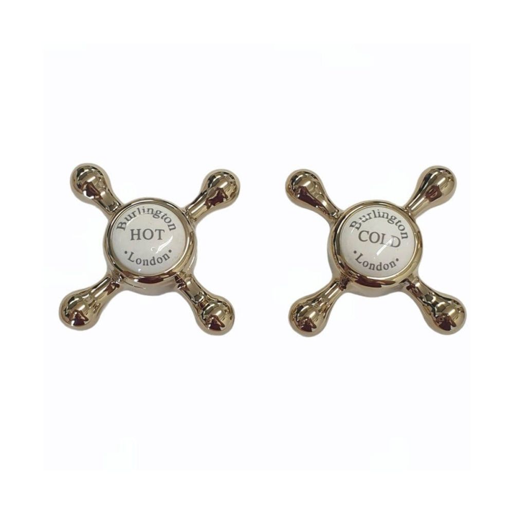 Burlington Claremont Gold Hand Wheel Tap Handles