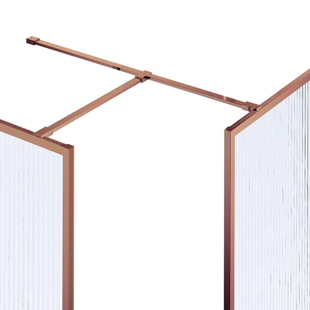 Amien Brushed Bronze Shower Screen T-Junction Support Bar Extension