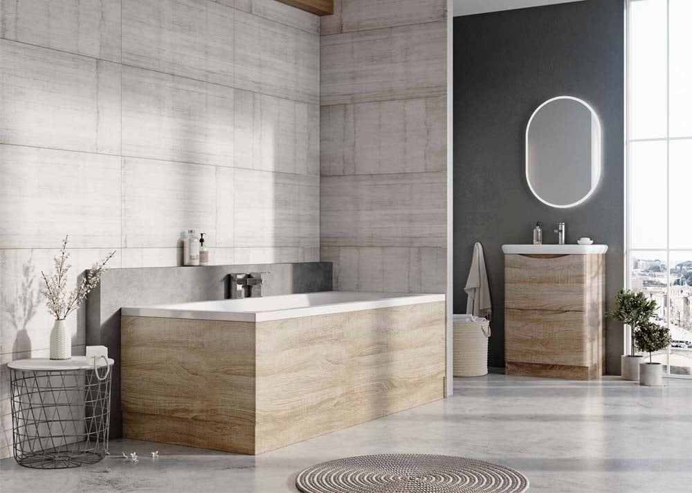 Erin Light Oak End Bath Panel 800mm