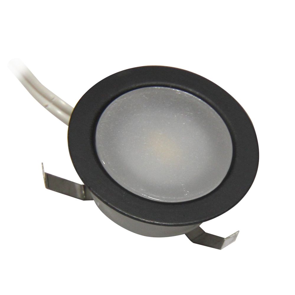 5 Light Round LED Black Plinth Kit