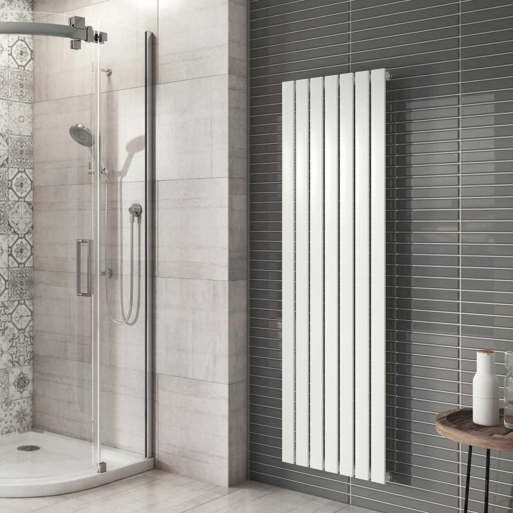 Perth White Single Vertical Flat Panel Radiator 1600x475mm