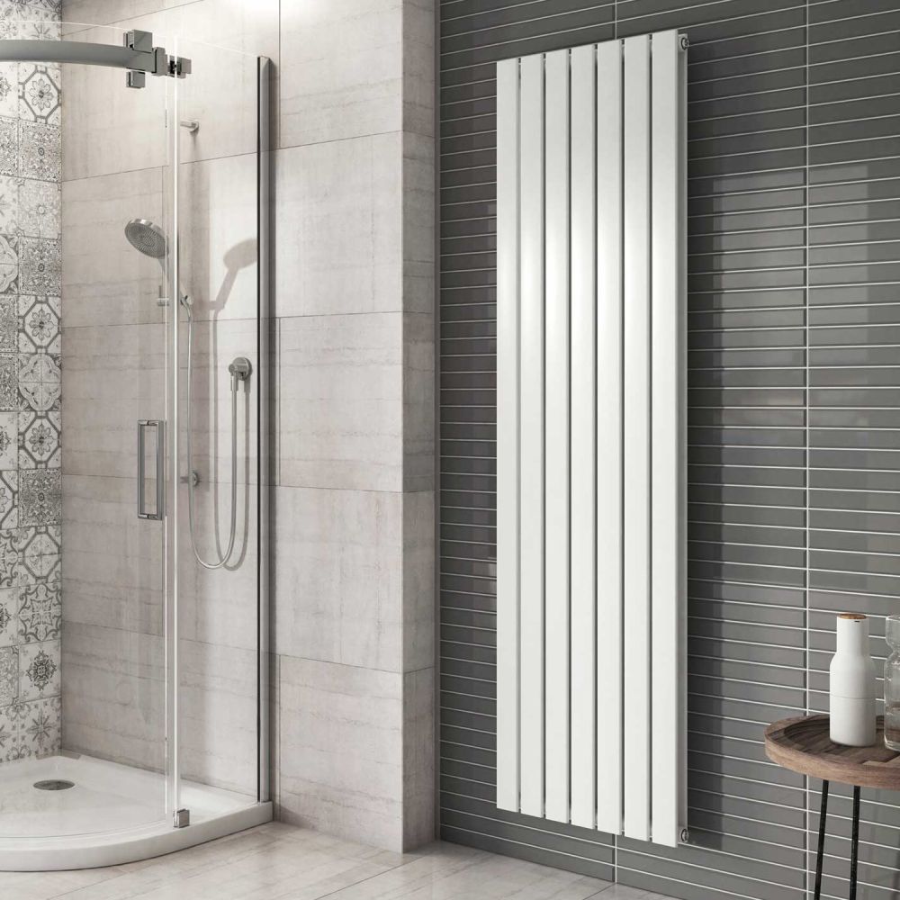 Perth White Double Vertical Flat Panel Radiator 1800x475mm