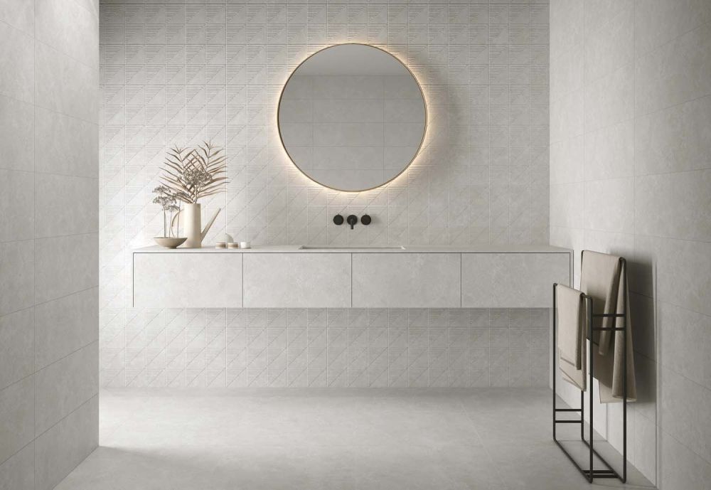 Houston Matt White Ceramic Tile 1200x400mm